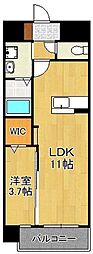 プレミア片野 1LDKの間取図画像