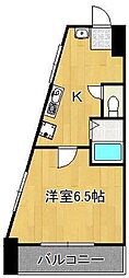 マリンアベニュー和布刈 1Kの間取図画像