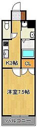 リファレンス小倉駅前 1Kの間取図画像