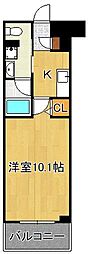 ニシコービルディング門司 1Kの間取図画像