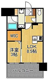 グランフォーレ小倉シティタワー 1LDKの間取図画像