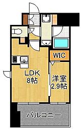 グランフォーレ小倉シティタワー 1LDKの間取図画像