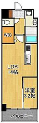 グランシャリオ三萩野 1LDKの間取図画像