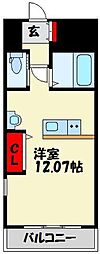 シンワビル ワンルームの間取図画像