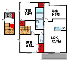 シャーメゾン古賀中央A棟 2階