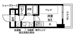 キャンパスヴィレッジ大阪近大前 3階1Kの間取り