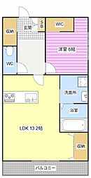 インテグラE 1LDKの間取図画像