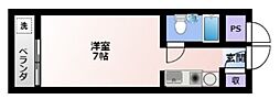 グリーンフラッツ天神町 1Kの間取図画像