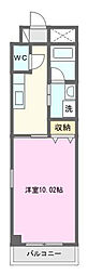 ドエルスィーツ 1Kの間取図画像