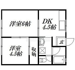 Flageolet1 2DKの間取図画像