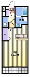 メニュエット3 ワンルームの間取図画像