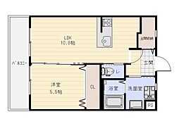 asamori-so 1LDKの間取図画像