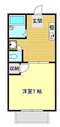 セジュールK 1DKの間取図画像