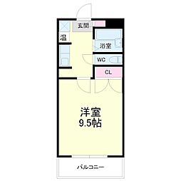 モンレーヴ三方原 1Kの間取図画像