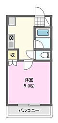 マンション紫尾 1Kの間取図画像
