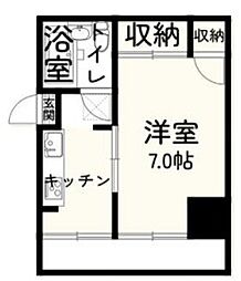 メゾンドール浜松 1DKの間取図画像