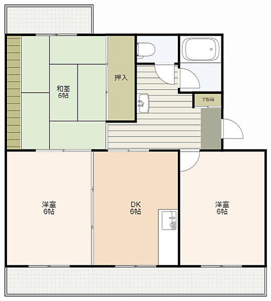 ハイツビアン 302｜静岡県浜松市中央区本郷町(賃貸マンション3DK・3階・56.19㎡)の写真 その2