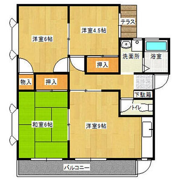 ニューラフォーレ佐鳴台 202｜静岡県浜松市中央区佐鳴台６丁目(賃貸マンション3LDK・2階・56.90㎡)の写真 その2