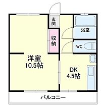 若葉マンション 101 ｜ 静岡県浜松市中央区和合北３丁目（賃貸アパート1DK・1階・31.40㎡） その2