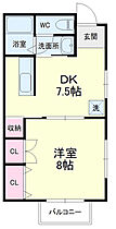 ロベリア 201 ｜ 静岡県浜松市中央区中沢町（賃貸アパート1DK・2階・34.02㎡） その2