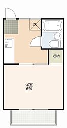 コーポ飯山 1Kの間取図画像