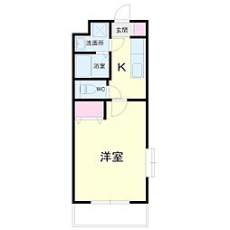 MONATIS1 1Kの間取図画像