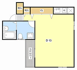 カーサ・オリエンテ ワンルームの間取図画像
