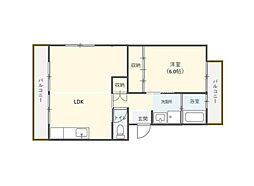 セントポーリア浜田ビル 1LDKの間取図画像