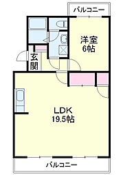 レジデンス曳馬 1LDKの間取図画像