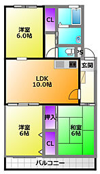 ヴェルドミール 3LDKの間取図画像