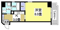CASAMIRA北寺島 1Kの間取図画像