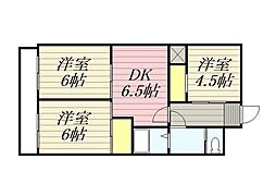 リアライズ浜松 3DKの間取図画像