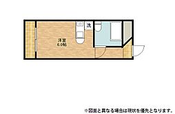 城北シティハイツ 1Kの間取図画像