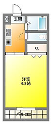 ESPOIR 1Kの間取図画像