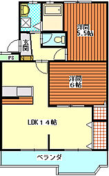 MSタウン3 2LDKの間取図画像