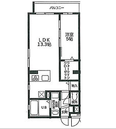 RASSURERHATAGO 1LDKの間取図画像