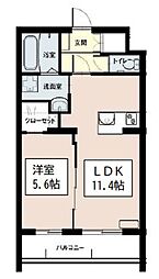 クレール葵西 1LDKの間取図画像