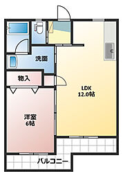 スカイガーデン 1LDKの間取図画像
