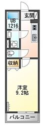 tissage(ティサージュ) 1Kの間取図画像