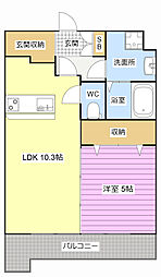 ルグラン 1LDKの間取図画像