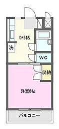 サンルート第1マンション 1DKの間取図画像