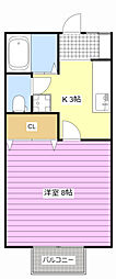 メイプル.T.S.S 1Kの間取図画像