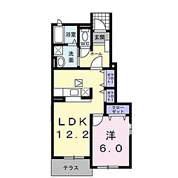ルーナ・クレシェンテ 1LDKの間取図画像