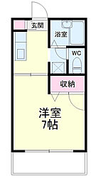 キュービックハイツ 1Kの間取図画像