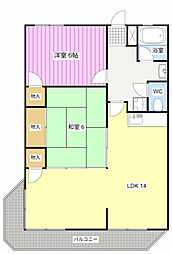 ルグラン曳馬 2LDKの間取図画像