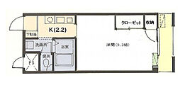 アルシェ浜松 1Kの間取図画像