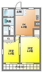 表参道 2DKの間取図画像