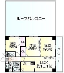 アルバ泉パーク 3LDKの間取図画像