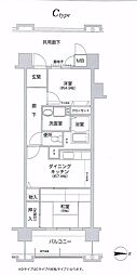 コーシャハイツ森之宮 2DKの間取図画像