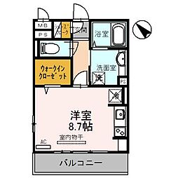 エーデルハウス ワンルームの間取図画像